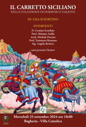 Bagheria celebra la storia del “Carretto Siciliano” con il libro di Lisa Sciortino – Mercoledì 25 Settembre, alle ore 18:00, presso Villa Cattolica