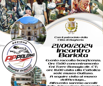 Motocyclistes pour la solidarité: la Rencontre de Bariota du CC Motorday – Section de Palerme – Samedi 21 septembre 2024