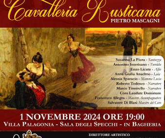 Konzertsaison: Oper „Cavalleria Rusticana“ in der Villa Palagonia – 01. November 2024