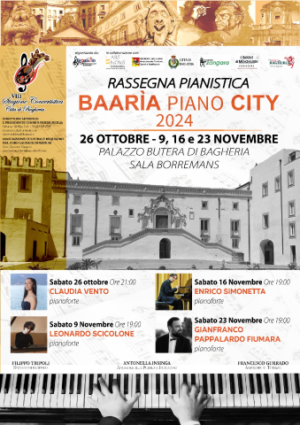 Saison de concerts: « Baaria Piano City » – Revue de piano à la Villa Butera. Dernier rendez-vous samedi 23 novembre 2024