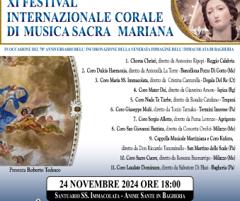 XI Festival Internazionale Corale di Musica Sacra Mariana – Domenica 24 Novembre 2024