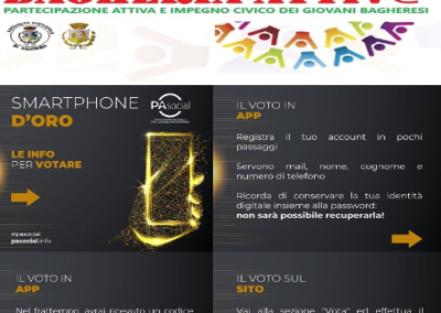 Premio Smartphone d’Oro 2024: Da domani è possibile votare per il progetto “Bagheria Attiva” – Dal 08 al 20 Novembre 2024