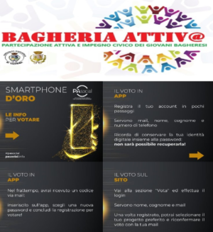 Premio Smartphone d’Oro 2024: Da domani è possibile votare per il progetto “Bagheria Attiva” – Dal 08 al 20 Novembre 2024