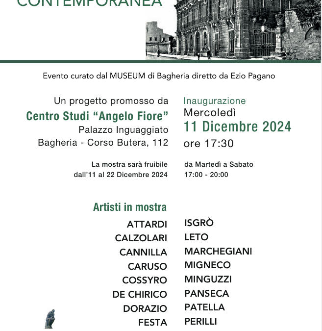 Palazzo Inguaggiato hosts the ‘Eclectic’ exhibition curated by Ezio Pagano Museum – Open from 11 to 22 December 2024