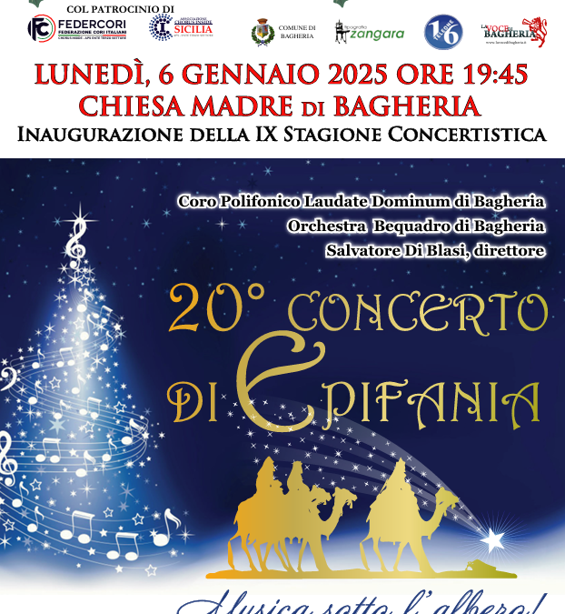 XX Concerto di Epifania del Coro Laudate Dominum – Lunedì 06 Gennaio 2025