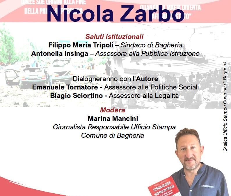 Mafia et État: un dialogue à la Villa Butera avec Nicola Zarbo, auteur de « Histoire de Cosa Nostra en Sicile » et « Le Maxiprocessus, les agents tournés et la négociation Etat-Mafia »- Mercredi 05 février 2025