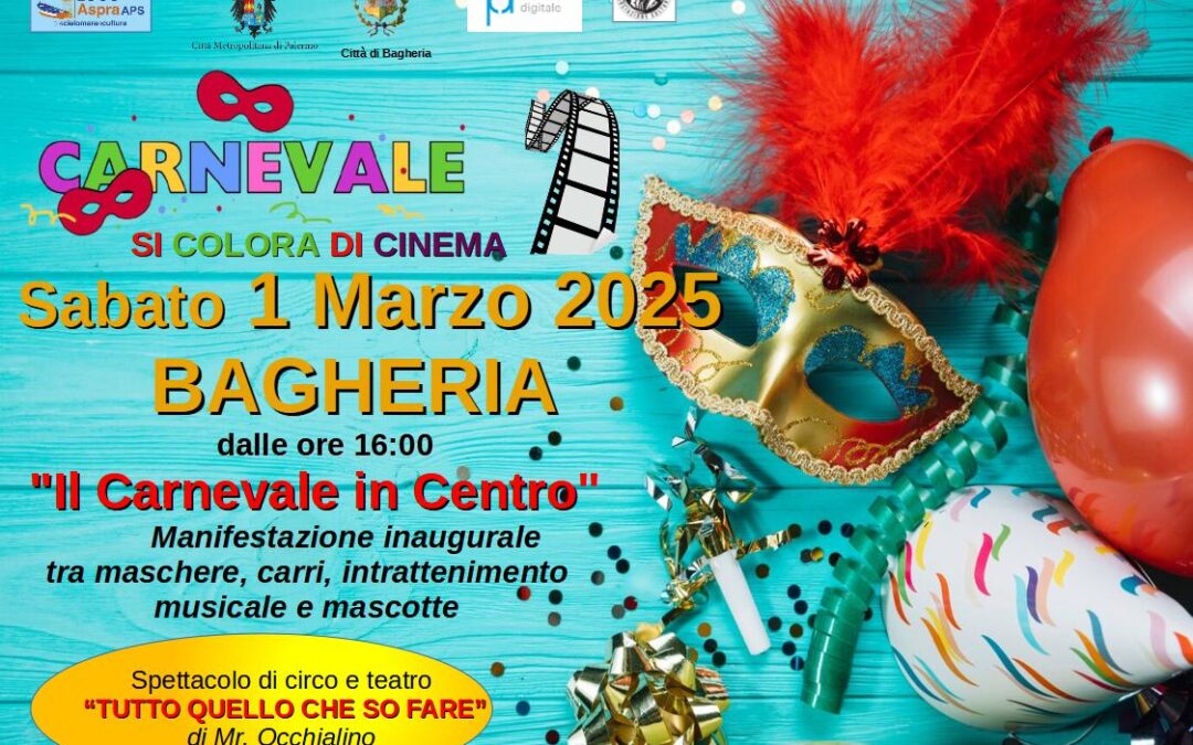 The curtain rises on Carnival 2025 in Bagheria with ‘Il Carnevale in Centro’ (Carnival in the Centre) – Saturday 01 March 2025