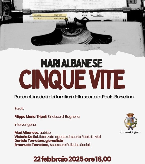 Al Centro Don Milani la presentazione del libro “Cinque Vite” di Mari Albanese – Sabato 22 Febbraio 2025