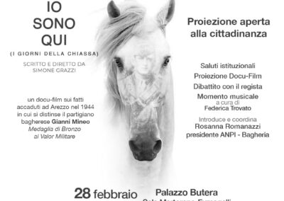 Proiezione del docu-film “Io sono qui” (I giorni della chiassa) a villa Butera – Giovedì 28 febbraio 2025