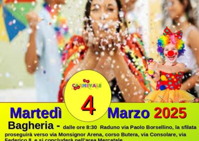 Carnevale 2025 a Bagheria: gran finale con la sfilata degli studenti delle scuole superiori – Martedì 04 Marzo 2025