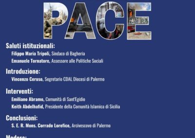 ‘Building Peace’: event at the Villa Butera Theatre in Bagheria attended by of the Archbishop of Palermo Lorefice and Keith Abdelhafid president of the Islamic Community of Sicily – Thursday 6 March 2025