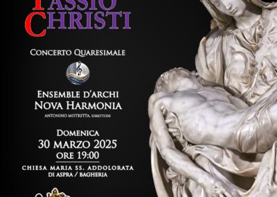 Saison de concerts Ville de Bagheria: Concert de Carême ‘Passio Christi’ à Aspra – Dimanche 30 mars 2025